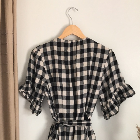 Anthropologie Black and White Checkered dress Small - Picture 6 of 7